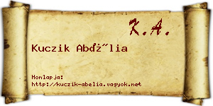 Kuczik Abélia névjegykártya